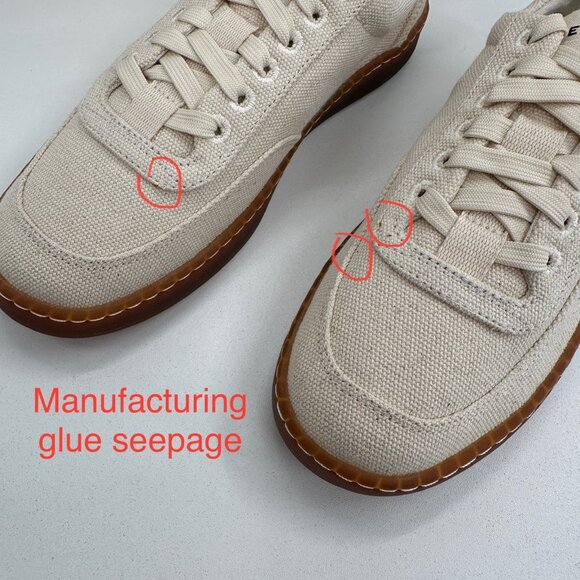 Everlane Tread Bare Sneaker sz 7 Women's in Canvas (Plain Natural) Lace-up Shoes - Picture 5 of 12